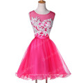 Grace Karin 2015 Neue Ankunfts-Sleeveless Organza Knie-Längen-Rosa-Cocktailkleid-Großverkauf CL7544-2 #